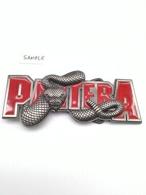 Vintage 2007 Official Pantera Rattlesnake Logo Belt Buckle Deadstock / New Old